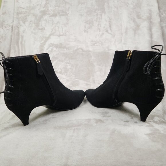 GRIGIARANCIO Suede Booties Black Made in Italy Size EU 39 - Picture 3 of 11